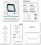 Blood Pressure Monitor for Home Use: Easy@Home Bluetooth BP Cuff with Free MyHeartPal App, Smart Digital Machine for Long-Term Trend Tracking, Large Backlit Display, EBP-20T