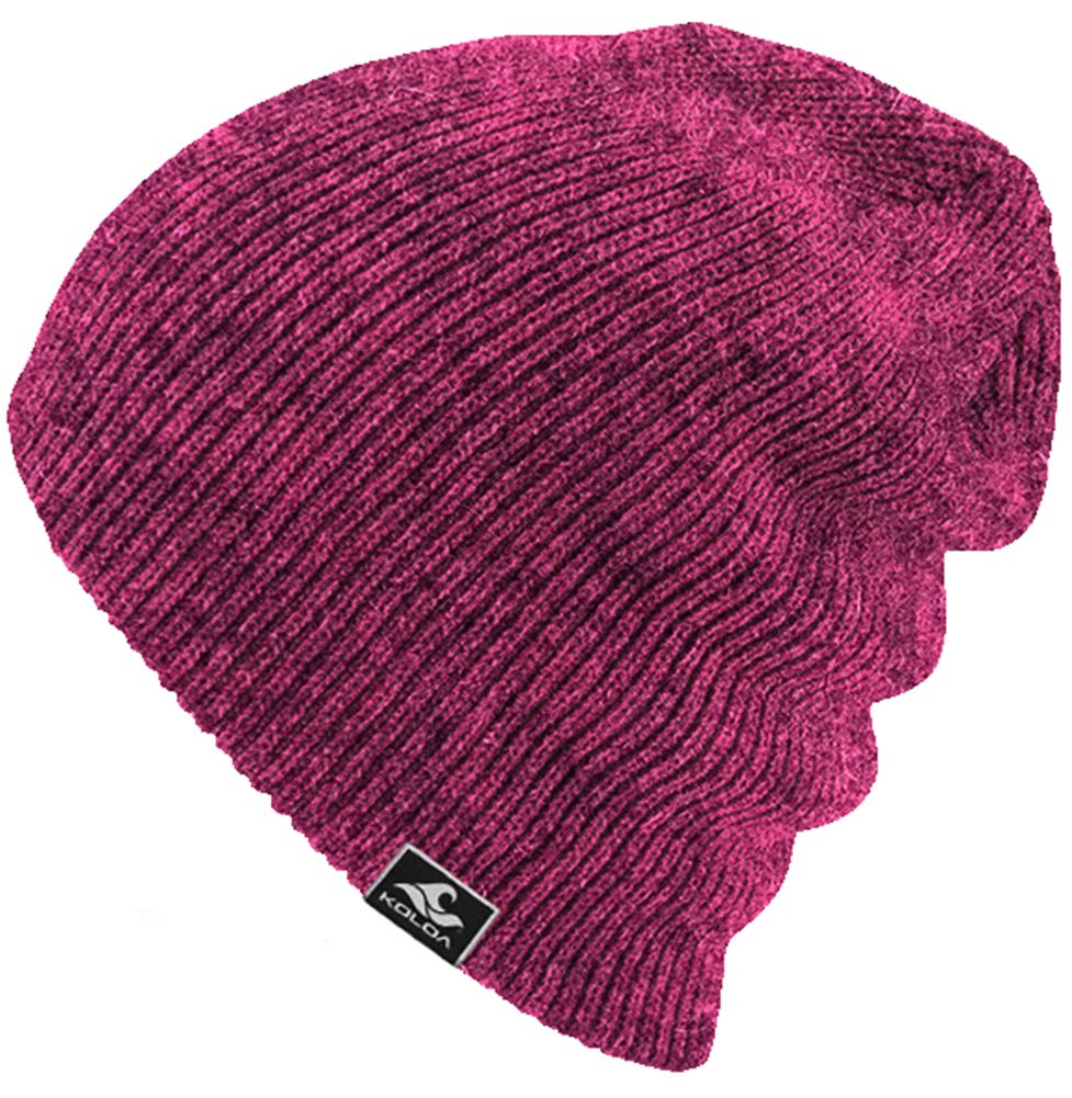 Koloa Surf Co. Original Soft & Cozy Beanies - MagentaBlackHeather