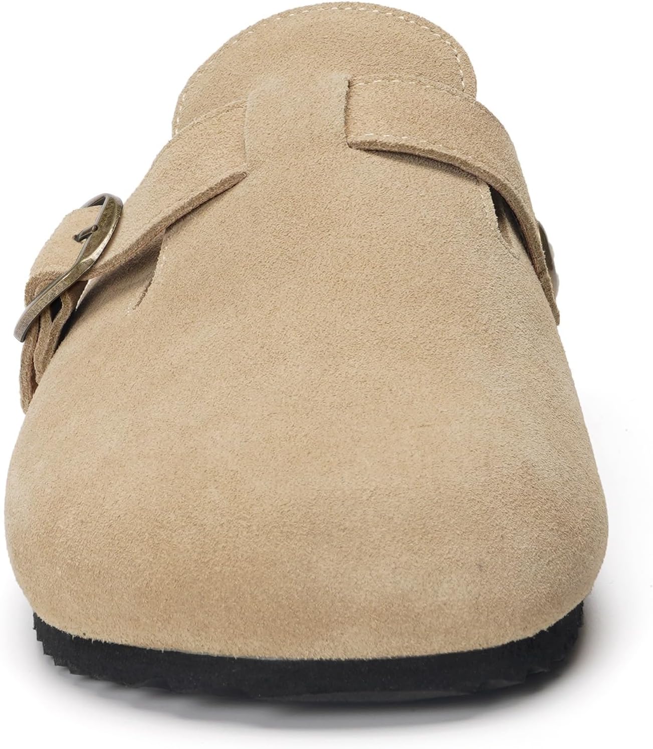 ZUSERIS Suede Clogs for Women Men Wide Width Leather Mules image 3