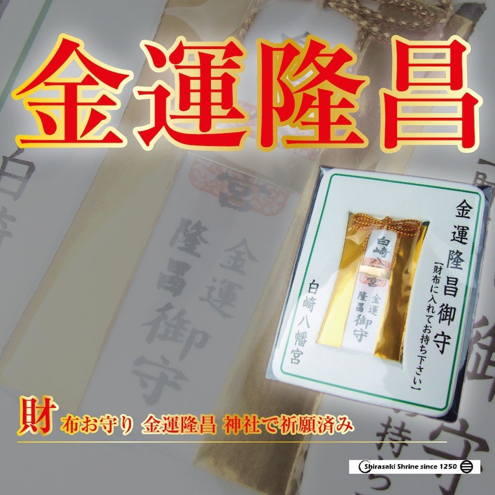 Amazon.co.jp: 金運隆昌 財布お守り カード型 神社で祈願済み お清め