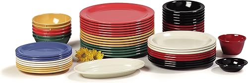 Miniatura 9 de Carlisle FoodService Products Dallas Ware - Plato de plástico reutilizable con borde para bufés, hogar y restaurantes, melamina, 10.25 pulgadas,
