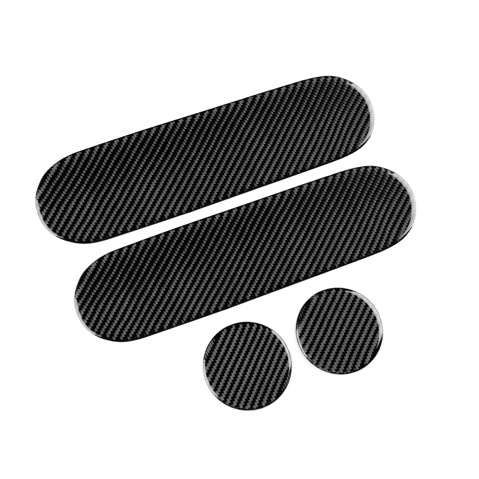 KUNGKIC Per Fiat 500 2008 – 2024 Abarth 595/695 2012 – 2024 sedili auto in fibra di carbonio manopole di regolazione per rivestimento decorativo interno accessori adesivi inclusi,regalo 4 pezzi (nero)