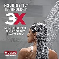 Vista 2 de DELTA FAUCET T17T476-BL 17 - Bañera termostática y ducha, solo bañera y ducha, color negro mate