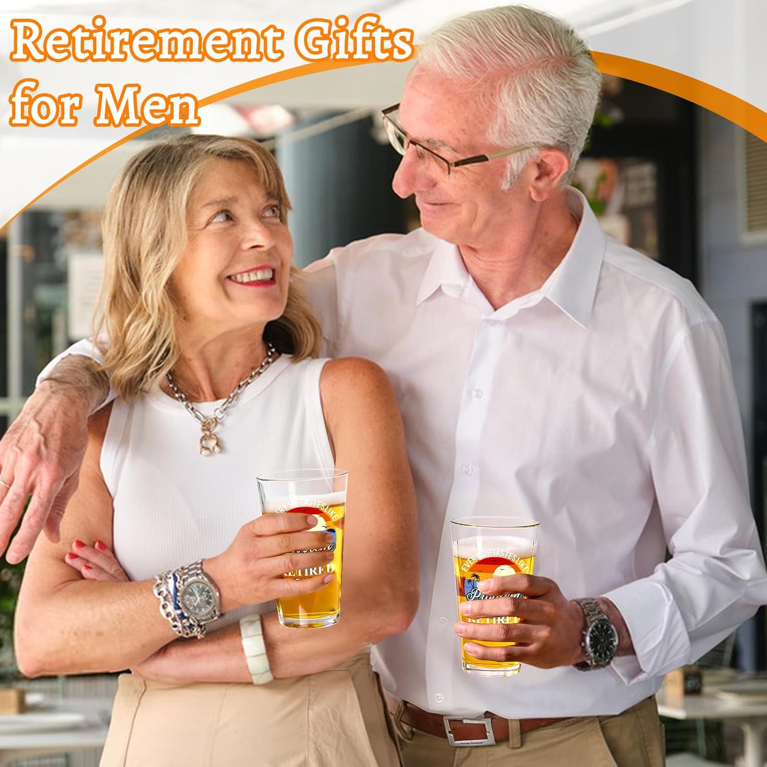 Futtumy Retirement Gifts for Men 2026, Every Sip Tastes Like It's Not My Problem Anymore Retired 2026 Beer Glass for Men, Funny Retirement Gift for Him, Mens Retired Gifts