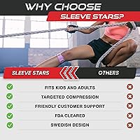 Vista 3 de Sleeve Stars - Correa de soporte para tendón rotuliano de marca sueca para mujeres y hombres, rodillera Osgood Schlatter eficaz para jóvenes