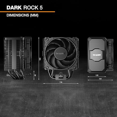 Miniatura 22 de be quiet! Dark Rock Pro 5 Enfriador silencioso de CPU Flujo de aire inmensamente alto 7 tubos de calor de cobre de alto rendimiento