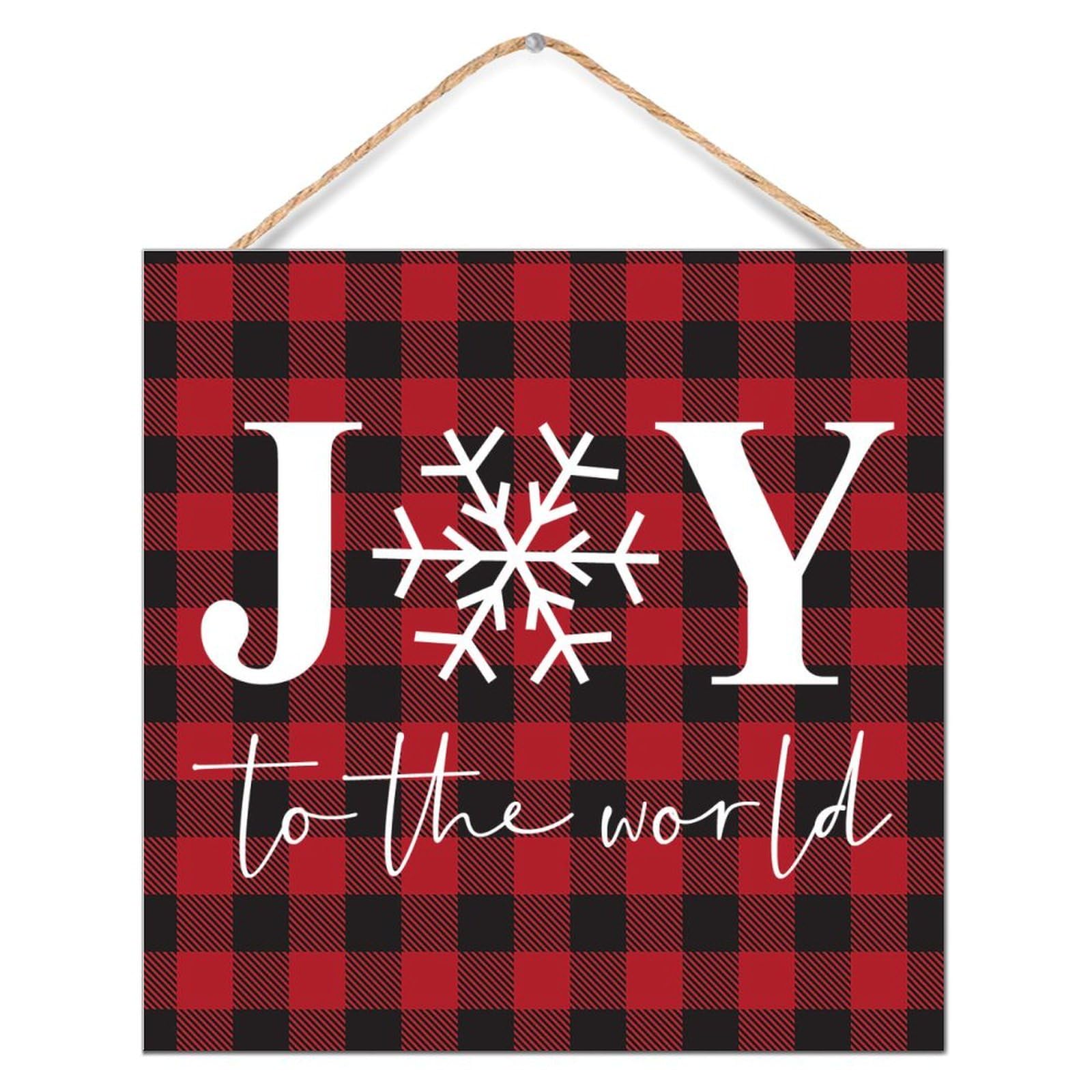 Panneaux en bois vintage Joy to The World décoration murale de 30,5 cm