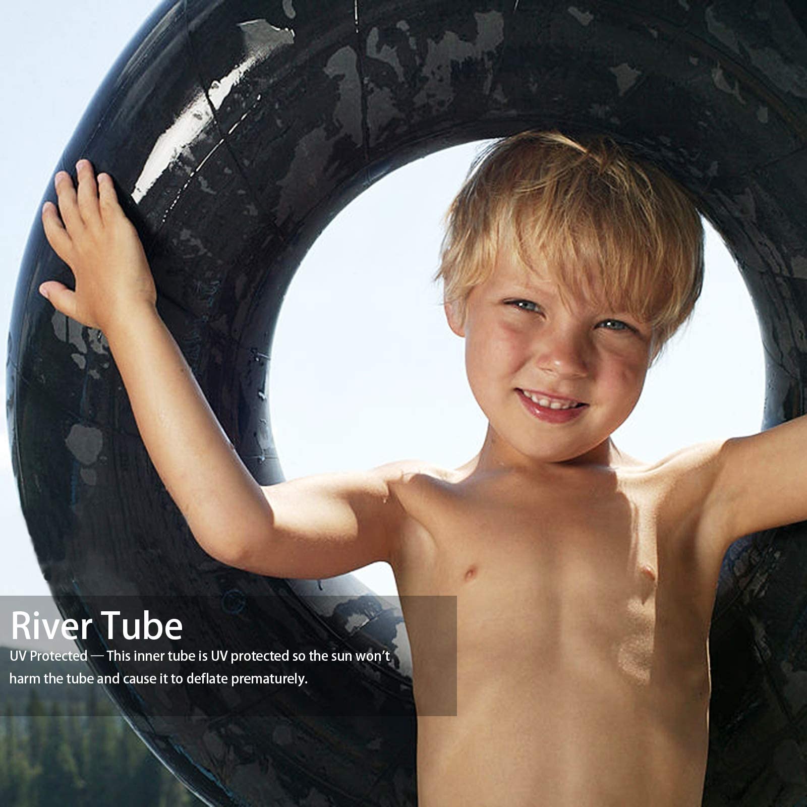 River Tube for Floating Heavy Duty Inner Tube for River Snow Tube River Tube Heavy-Duty Swim and Snow Tube & Inflatable Water Float,River Tube, Sledding Float,Pool Closing Inner Tube (38 '')