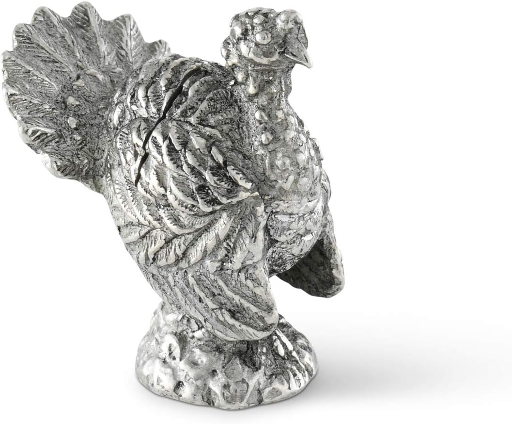 Vagabond House Pewter Turkey Place Card Holder/Cheese Markers 1.75 inch Tall