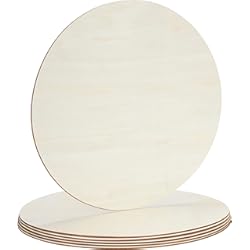 Paneles Huecos De Madera Belle Vous Discos de Madera Sin Acabado (Pack de 6) 35.5 cm — Círculos de Contrachapado para Colgar en la Puerta - Recortes Madera Manualidades — Pintar, Pirograbado, Decorar el Hogar, Bodas
