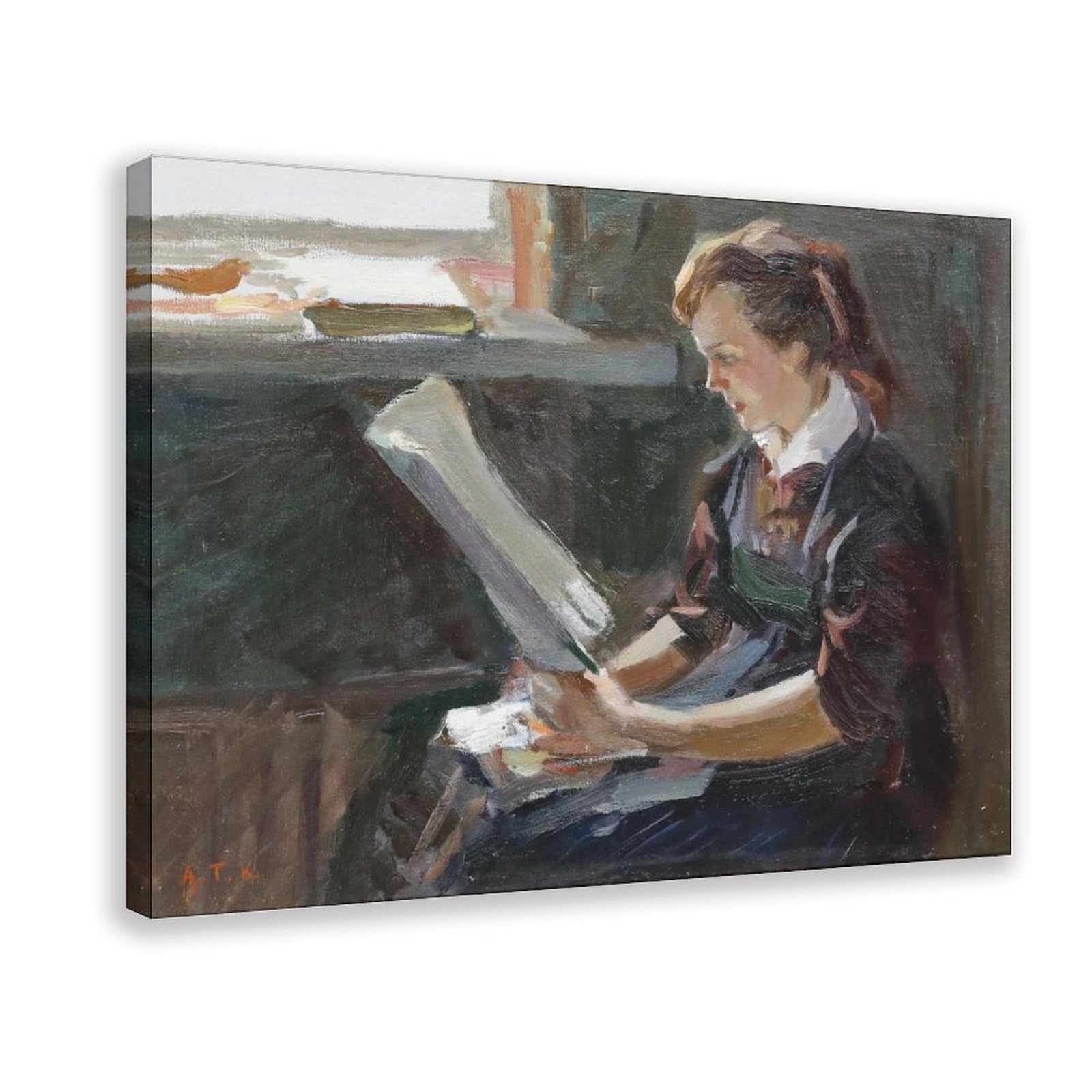 ANFOTCM A. T. K. plakaty na płótnie sztuka ścienna sypialnia biuro pokój dekoracja prezent 50 x 75 cm