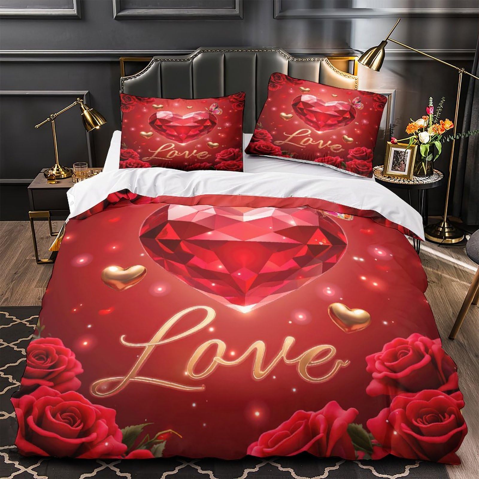 Linge de lit microfbre 135x200cm housse de couette imprimée 3D