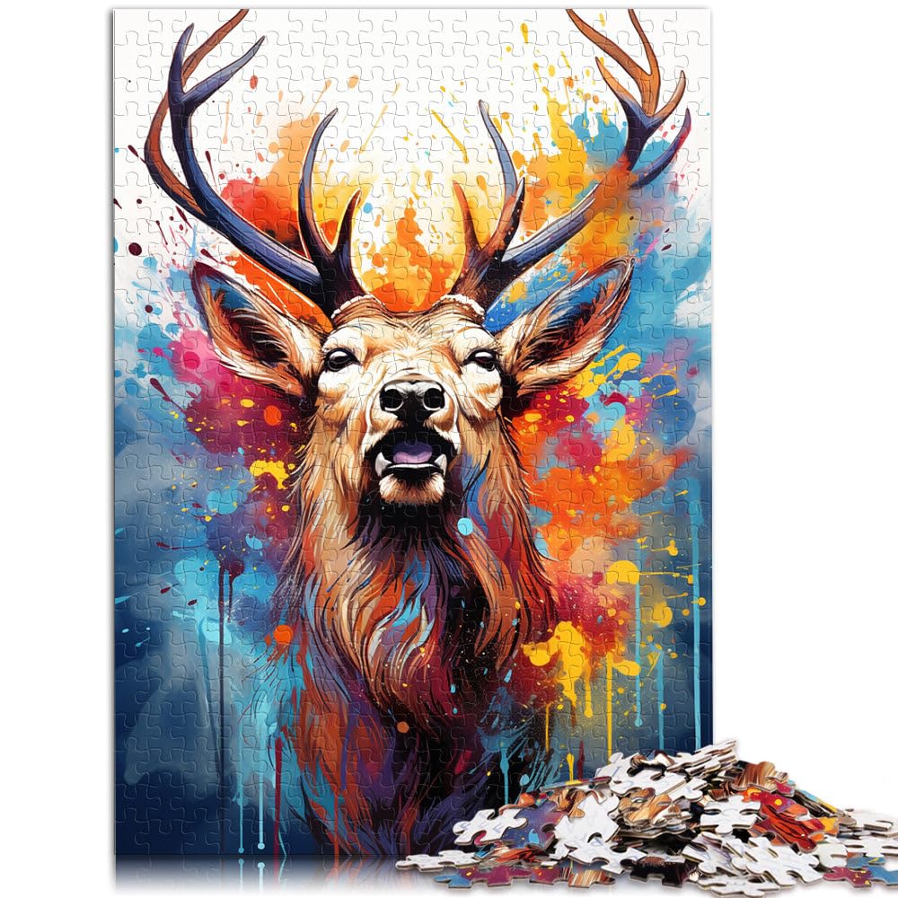 Puzzle per adulti 2000 pezzi alce rompicapo puzzle con pezzi completamente ad incastro a forma casuale 70 x 100 cm per adolescenti 14+