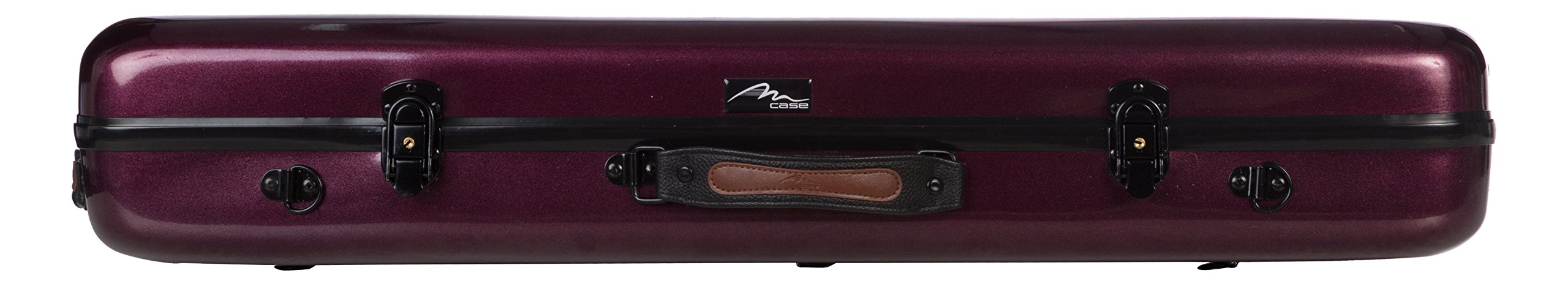 Custodia per Viola Fiberglass 38-43 Oblong borgogna lucido M-case + borsa musicale
