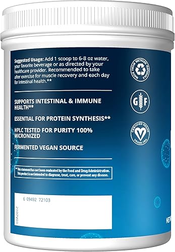 Miniatura 3 de MRM Nutrition L-Glutamina  5000 mg  Recuperación  Aminoácidos  Apoyo muscular  Inmune  Salud intestinal  Fermentado  200 porciones