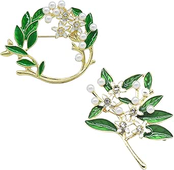 Casoty Rhinestone Flower Brooch - Sparkling Crystal Pin For Women's Fashion Accessories