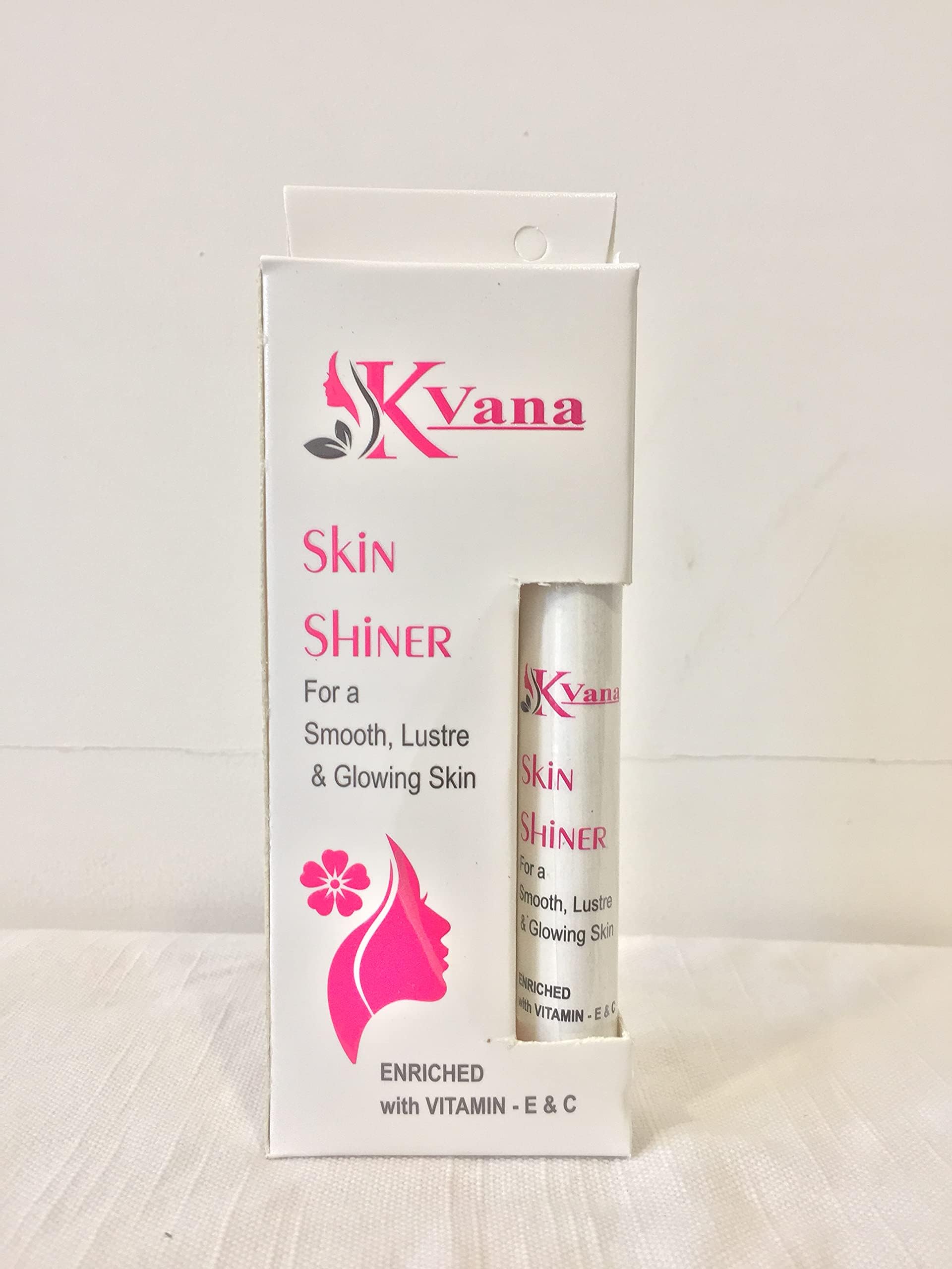 KVana Skin Lightening Vitamin C & E Face Serum for Radiant & Glowing Skin, Infused with Wheatgerm & Almond Oil, Ideal for Whitening & Brightening - 10 ml