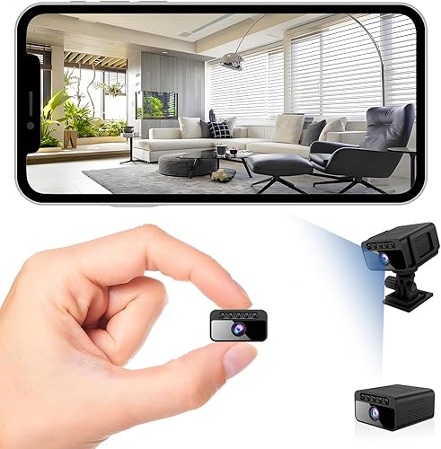 Mini cámara, cámara inalámbrica WiFi 4K con detección de movimiento, visión nocturna para seguridad en el hogar, mascotas, interior y exterior