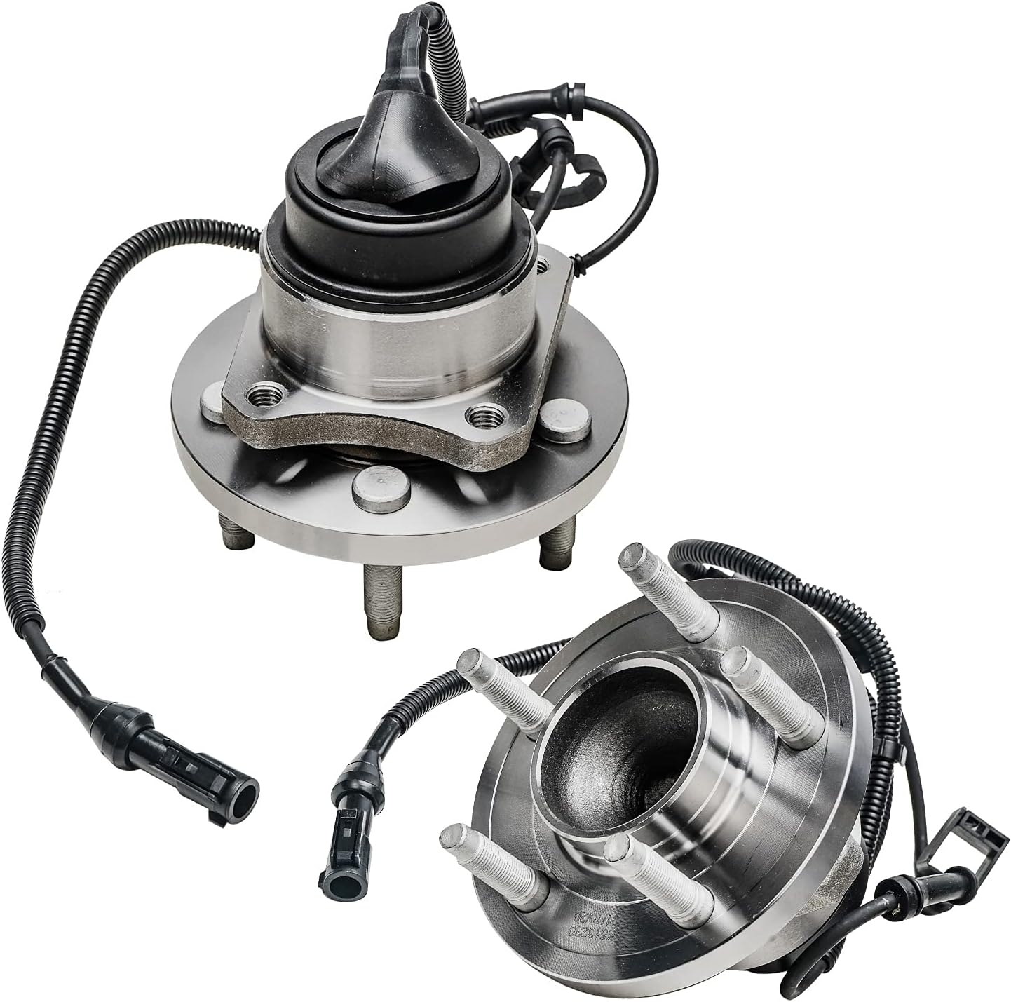 Detroit Axle - Pair Front Wheel Bearing and Hub Assembly for Ford Crown Victoria 2005-2011, Lincoln Town Car 2005-2011, Mercury Grand Marquis 2005-2011 5 Lugs w/ABS