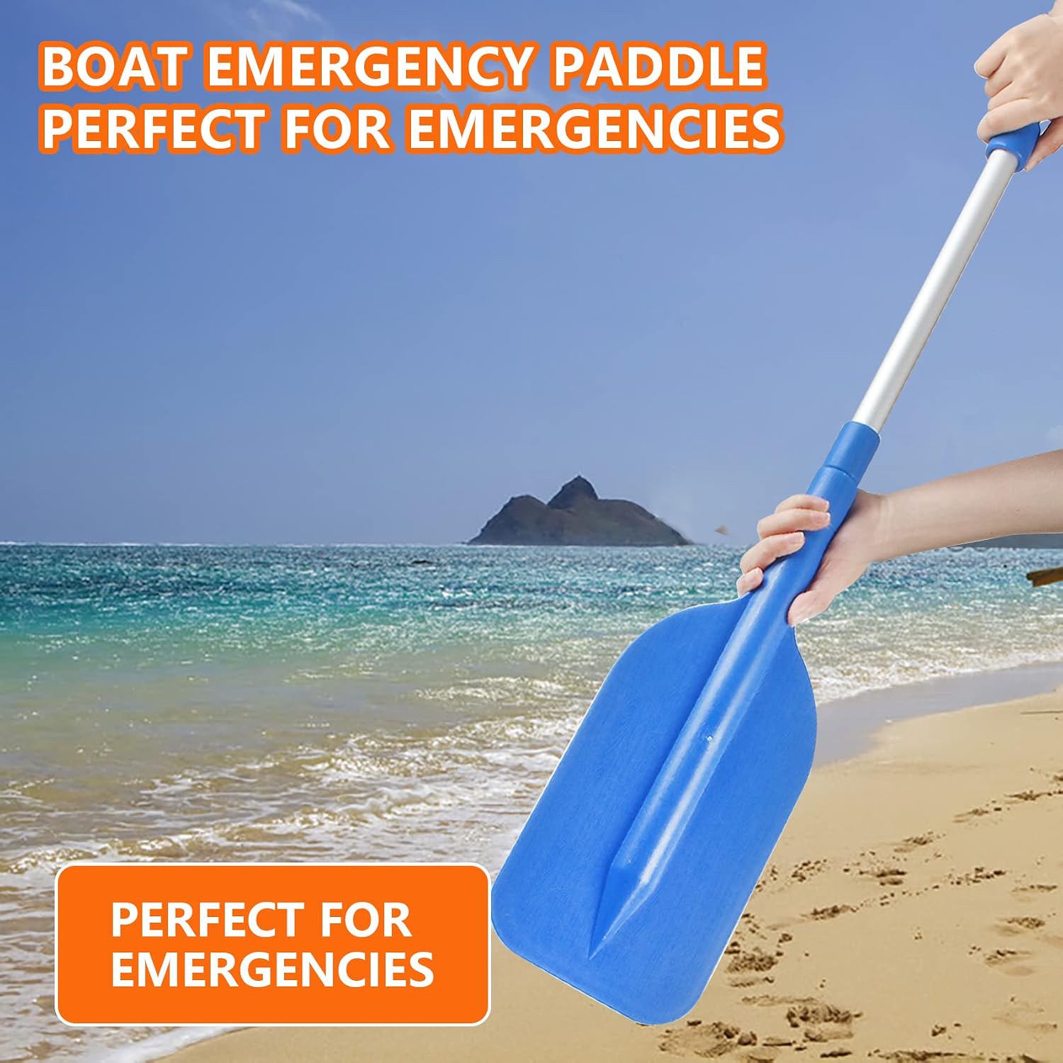 Boat Paddle Telescoping Collapsible Oar for Boat Anti Slip Aluminum Plastic Canoe Paddles 2 Pack Small Tubing Floats Oars Row and Safety Boat Accessories for Kids and Adults(6Color)