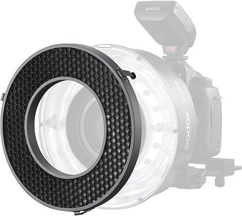 Godox Rejilla de panal de fotografĂa R200-HC40 40 para Godox R200 Ring Flash Head para disparo creativo, arte, publicidad, tiro de productos Godox Rejilla de panal de fotografĂa R200-HC40 40 para Godox R200 Ring Flash Head para disparo creativo, arte, publicidad, tiro de productos