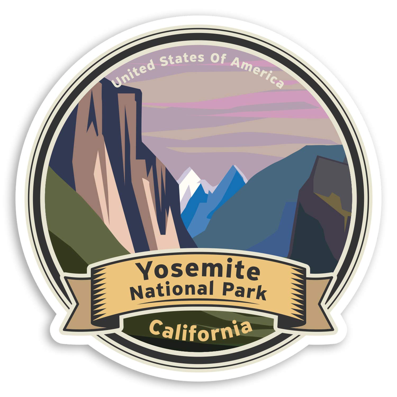 2 x 10cm Yosemite National Park Vinyl Stickers - California USA Sticker #34469 (10cm Wide)