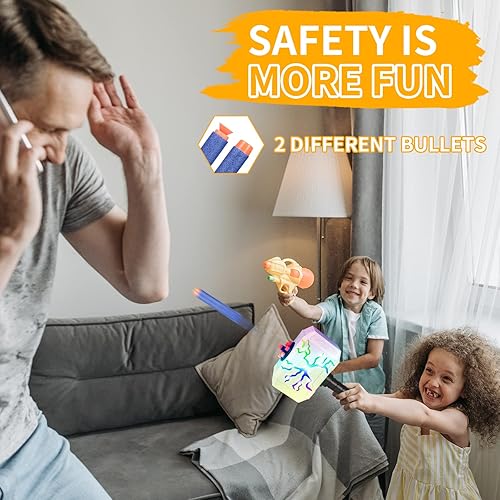 Miniatura 5 de Thors - Martillo de dardos con luces, juguetes para niños de 5, 6, 7, 8, 9 años, juguete de juego de rol para niños, Thunder Mjolnir con 30 dardos