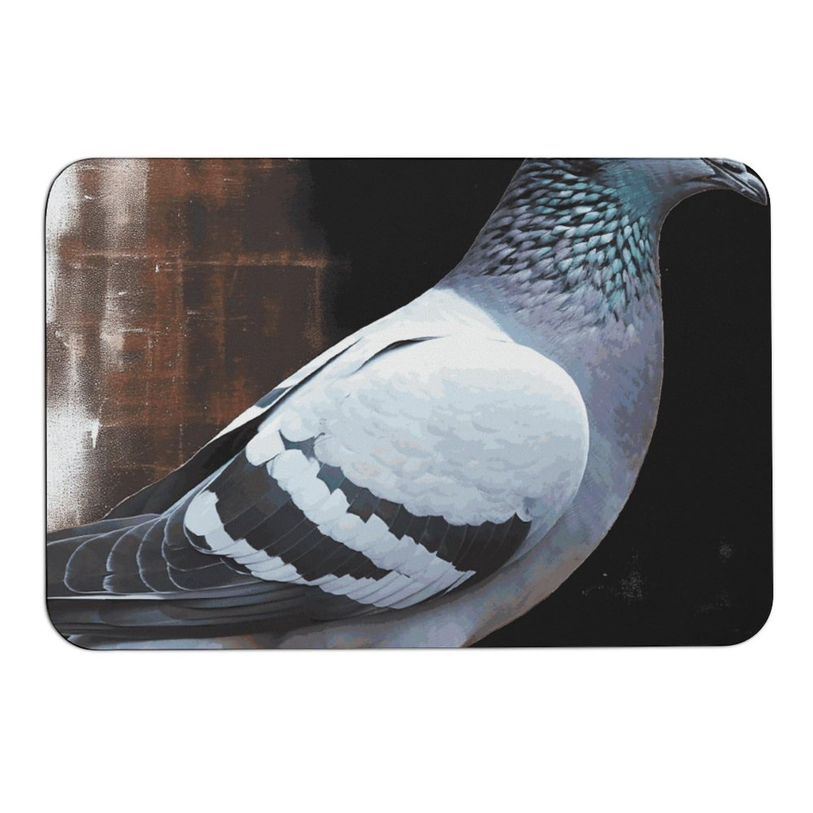Tapis de sol en diatomée 60x39 cm : tapis absorbant imprimé pigeon