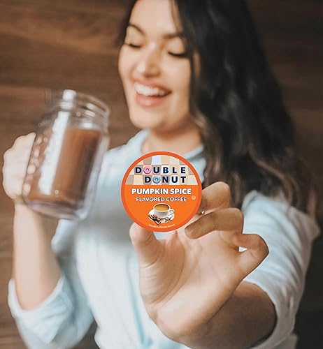 Miniatura 167 de Double Donut Coffee Paquete variado – Cápsulas de café reciclables con sabor a una sola porción, 24 unidades para cafeteras Keurig K-Cup