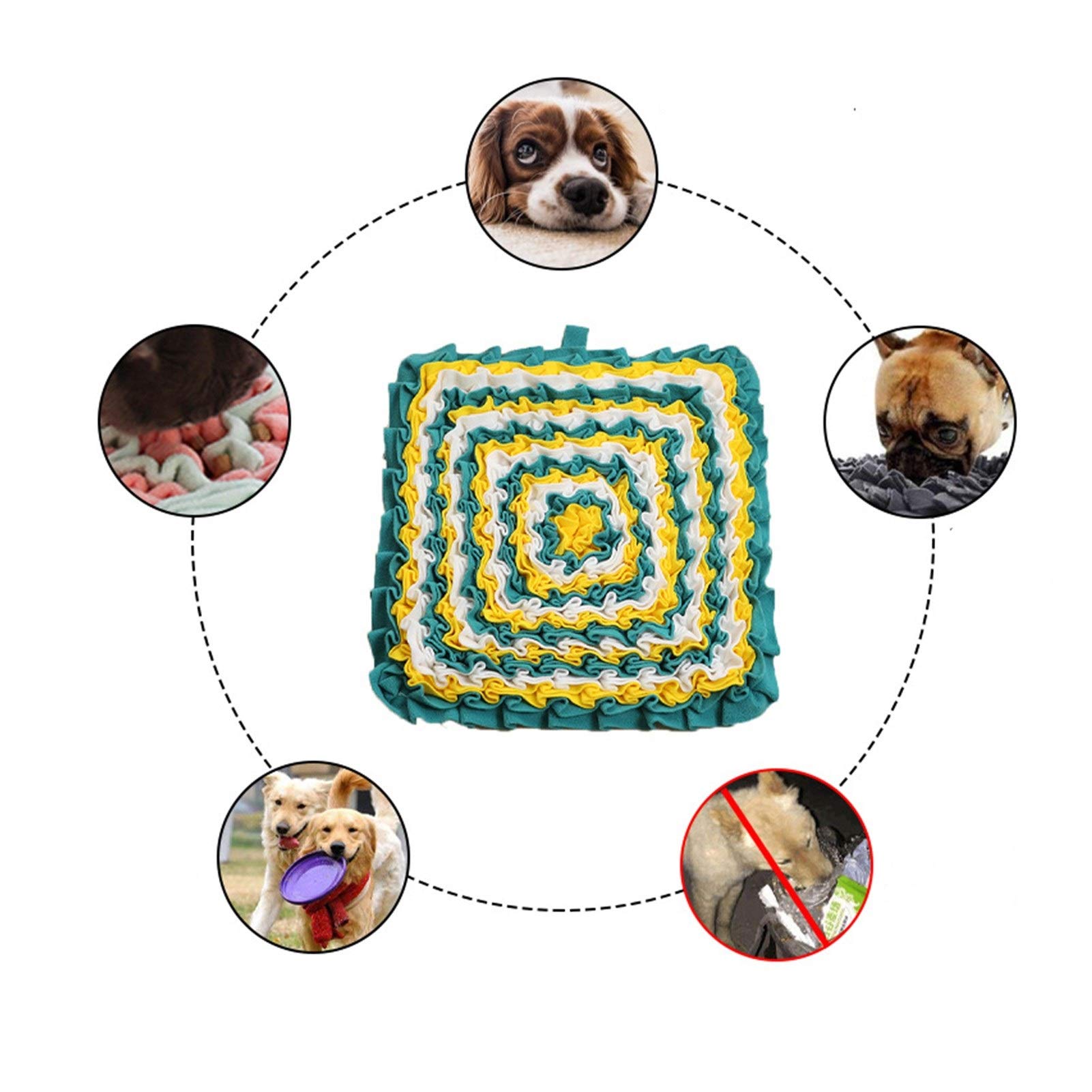 Annusatore per Animali Domestici Cane di Disegno Snuffle Mat Eco-Friendly Slow Food Alimentatore del Cane Puzzle Accessori for la Formazione Giocattoli Lavabile Sniffing Rilievo for Il Cane
