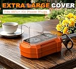 30 Amp RV Surge Protector, 𝟐𝟎𝟐𝟔 𝐍𝐄𝐖 18000J RV Circuit Analyzer with Real-Time LED Display, Voltage Monitoring IP68 RV Adapter Plug with Waterproof Cover for Camper Travel Trailer