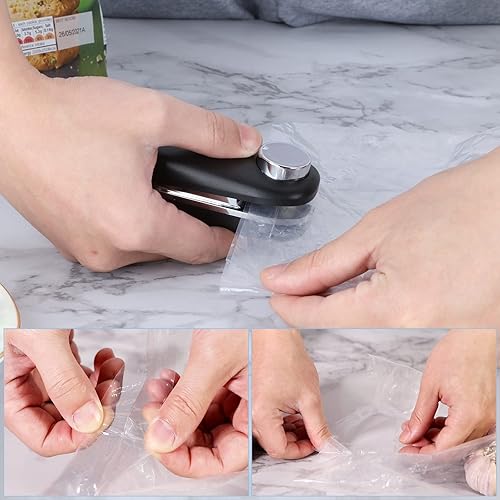 Miniatura 6 de Mini bolsa selladora térmica Gadgets para el hogar Bolsa de plástico resellador de mano sellador al vacío para galletas, sellador de bolsas portátil