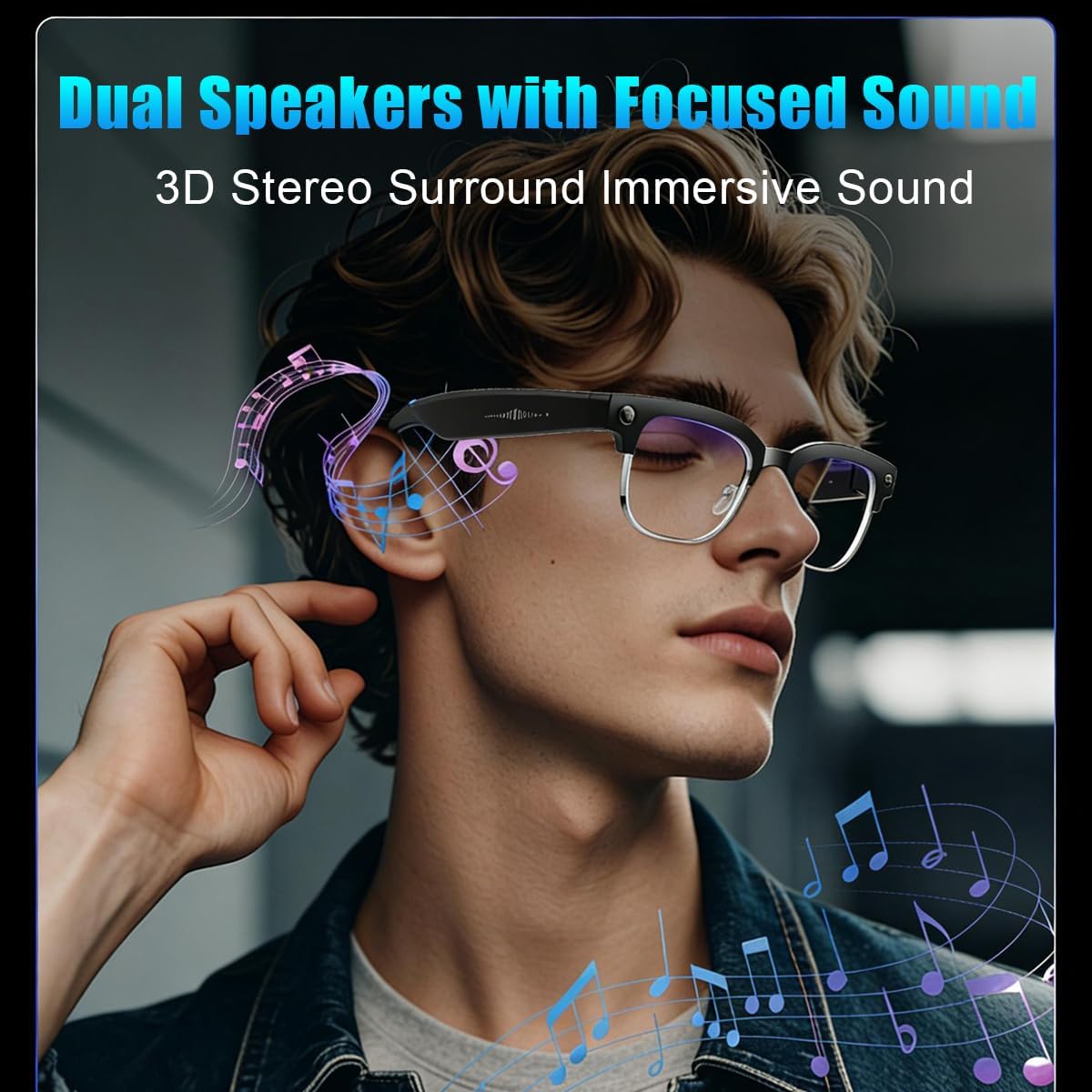 AI Smart Glasses with 8MP Camera, 1080P Anti-Shake Video, ChatGPT AI Assistant, Real-Time Translation, Open-Ear Audio, IP67 Waterproof, Photochromic & Anti-Blue Light Lenses for Men & Women