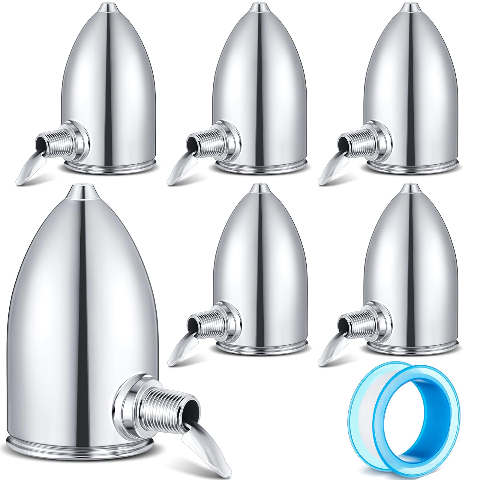 Gisafai 6 Pack Steam Radiator Valves 1/8 In. Npt Angle Mount