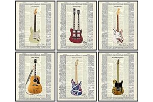 Guitar Wall Decor Poster Set - Musician Gifts for Eric Clapton