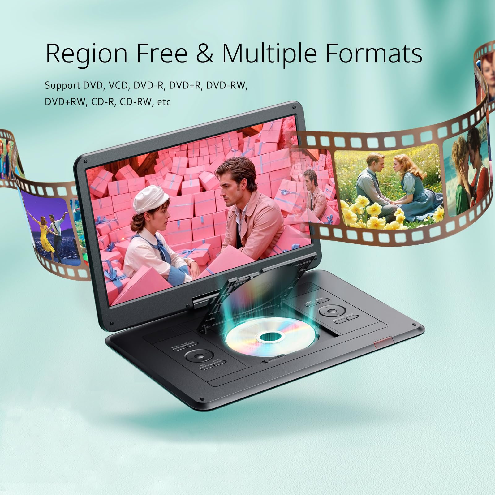 Yoton ポータブルDVDプレーヤー Amazon.co.jp: YOTON 17.5インチ ポータブルDVDプレーヤー 15.5インチ