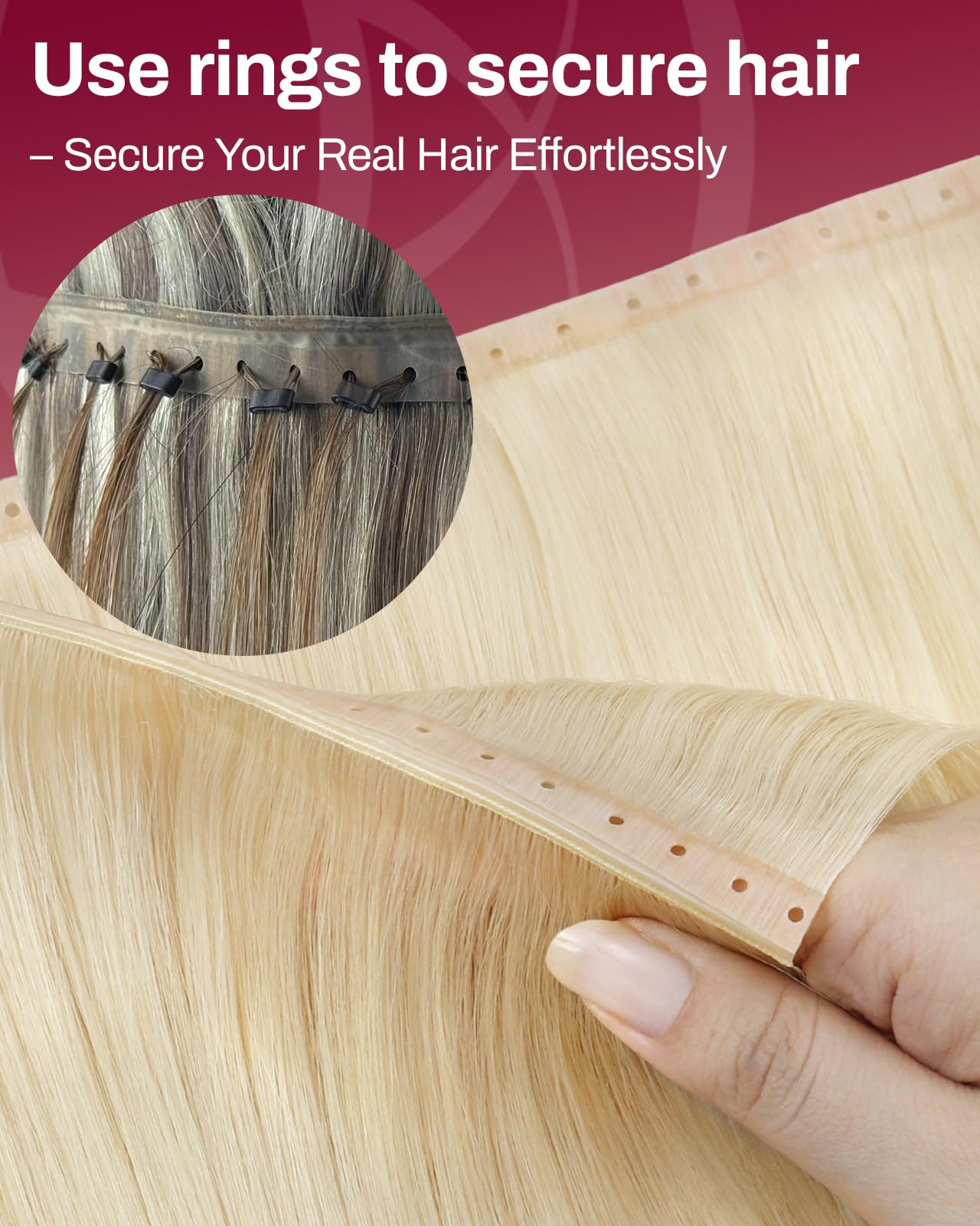 Moresoo Weft Hair Extensions Real Human Hair Medium Brown Highlighted Platinum Blonde Sew in Human Hair Extensions Brown to Blonde Full Head Remy Straight 18 Inch 100g/Pack #P6/60 — view 86