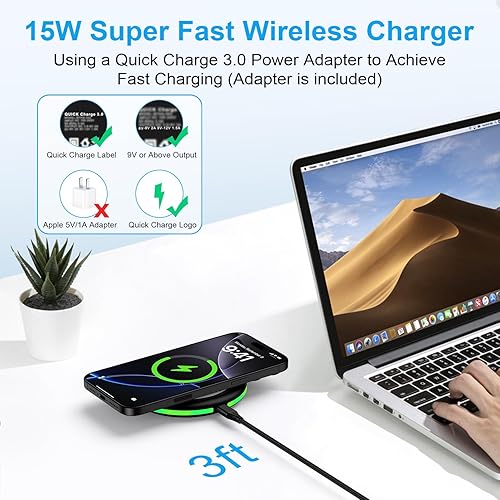 Miniatura 2 de Base de carga inalámbrica para Samsung Galaxy Z Flip7 Fold7 S25 Plus S25 Ultra S25 Edge S24 FE S23+ S22 S21,15W Estación de carga inalámbrica