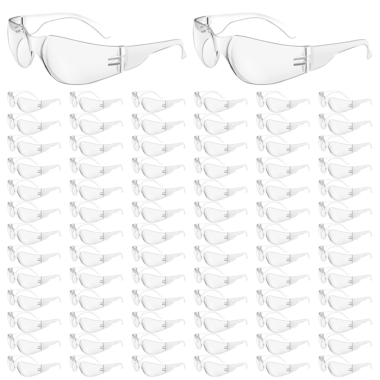 WFEANG Clear Safety Glasses Protective Eyewear for Men Women ANSI Z87.1 Scratch and Impact Resistant for WorkLab