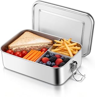 TeamFar Stainless Steel Bento Box, 81oz/2400ML Metal Lunch Box with Lid