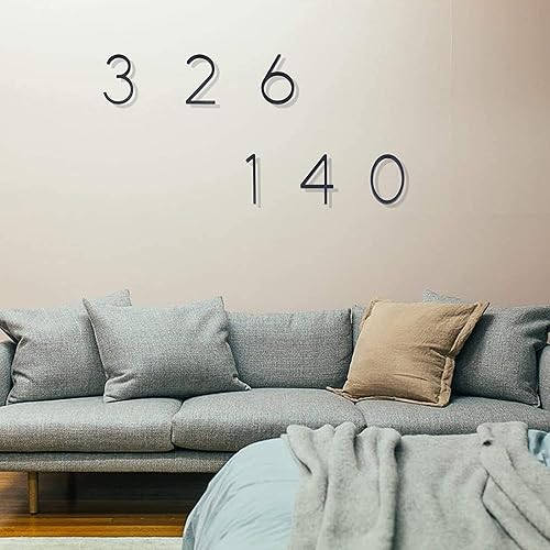 Miniatura 109 de VONDERSO - Letrero de dirección flotante de 5 pulgadas para exteriores de metal negro moderno para patio, calle y buzón, números de dirección Negro 1