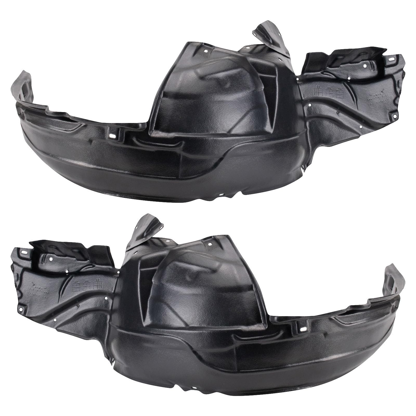 TRQ Front Driver and Passenger Side Inner Fender Liner Set | For 2002-2003 Subaru Impreza Sedan