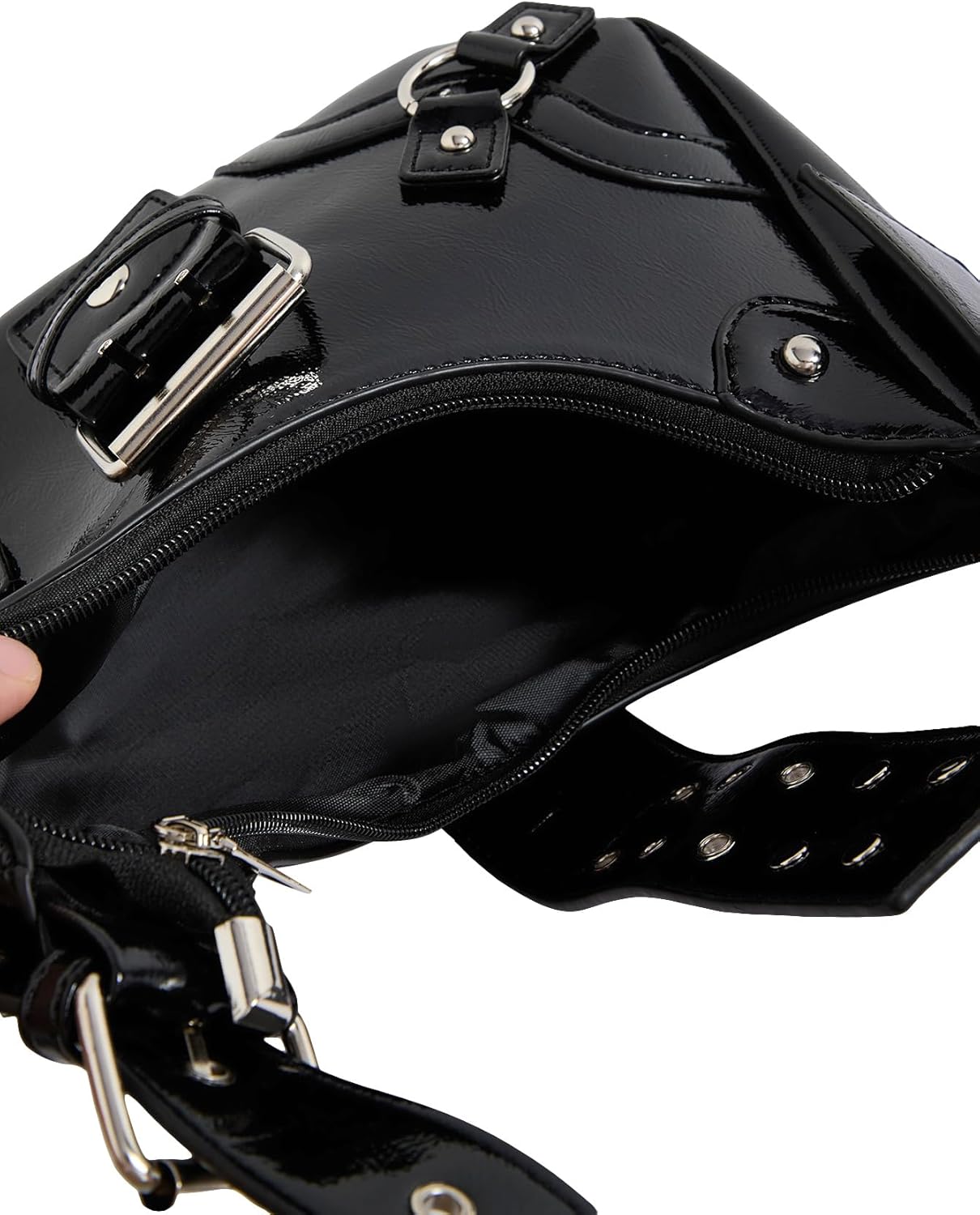 Verdusa Women's Y2k Purse Goth Handbag Studded PU Leather Clutch Handbag Boho Shoulder Bags - Image 3