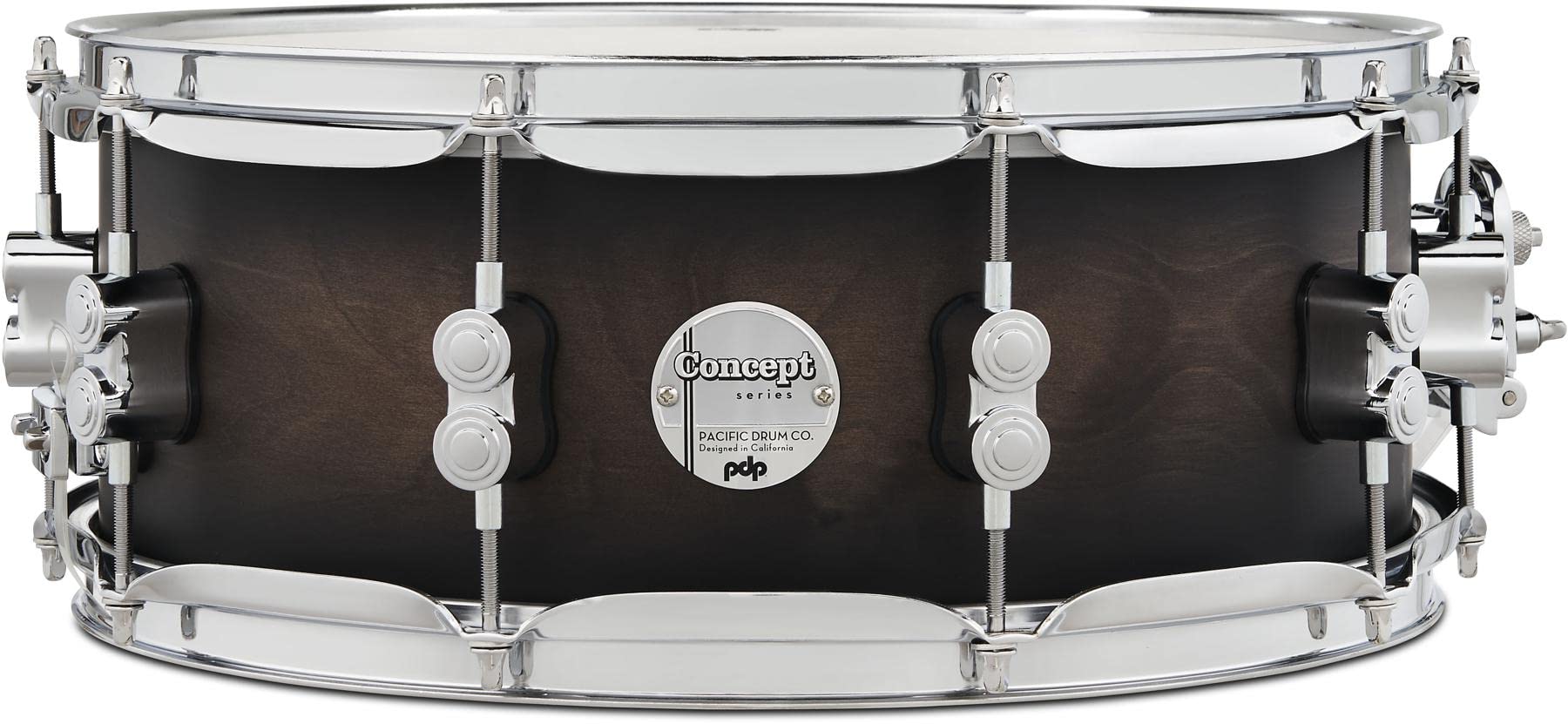 Pacific Drums Concept Maple Werbel, 14" x 5.5", Satin Charcoal Burst Lacquer