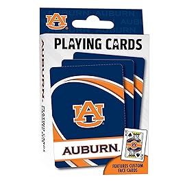 Masterpieces NCAA Auburn Tigers, Playing Cards - Premium Quality, Educational, and Fun Activity for Kids and Families - Great Gift Idea for Holidays, Birthdays, and Everyday Playtime