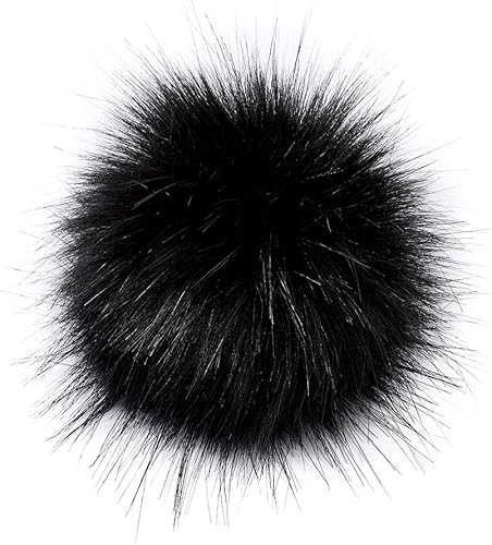 Miniatura 2 de Beadthoven - Juego de 12 pompones de piel sintética con botón de presión para tejer, sombreros, zapatos, bufandas, bolsa de bricolaje, accesorios