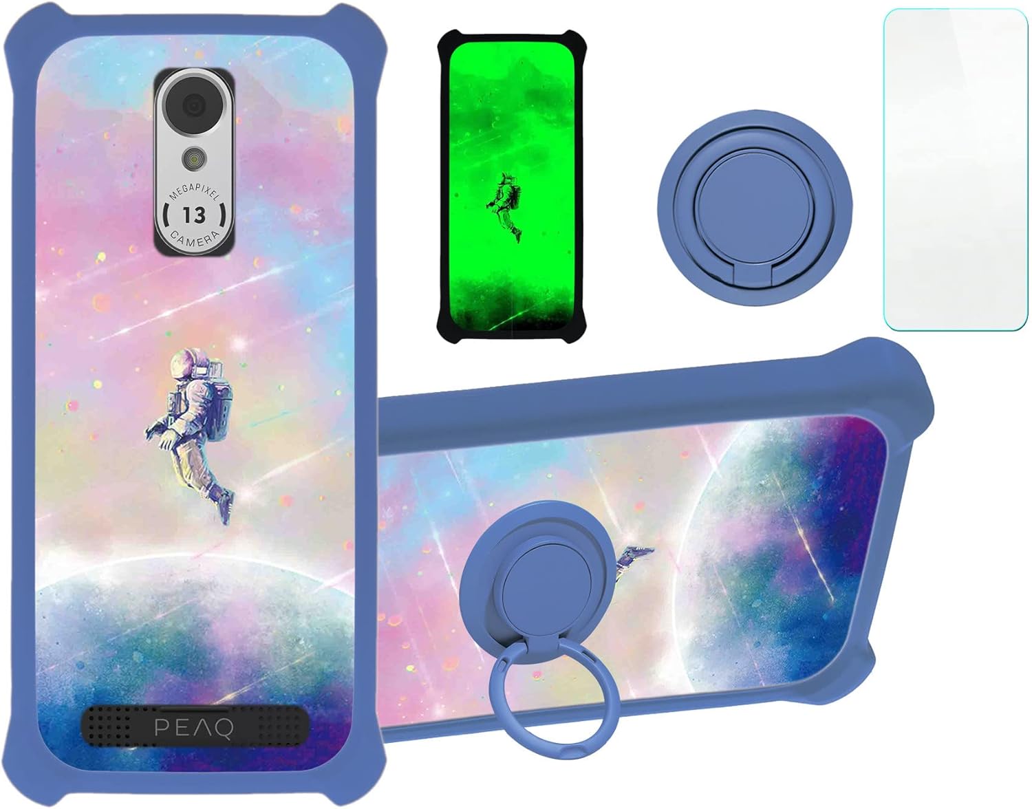 Case for Peaq PSP 400 Case Compatible with Peaq PSP 400 Phone Case Cover [with Tempered Glass Screen Protector][PC + TPU 2 in 1] YGL-LAN