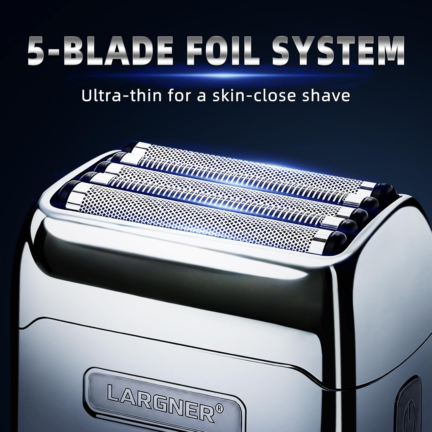 Foil Shaver Full Metal Body Upgraded 5 Floating Blades 14000 RPM Magnetic Levitation Motor Electric Foil Shaver Razor for Men,IPX7 Waterproof Wet/Dry,Pocket-Size Razor for Traver，Shaver