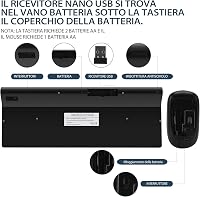 Fonicer 2.4GHz Wireless Ergonomikus Billentyűzet és Egér Szett PC Laptophoz 7