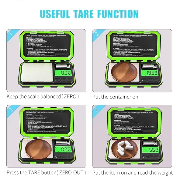 Fuzion Pocket Gram Scale, 500g x 0.01g Digital Jewelry Scale High Precision | Mini Scale with 50g Calibration Weight, 6 Units Ounces Grains, Tare Function for Jewelry, Coin, Powder, Food
